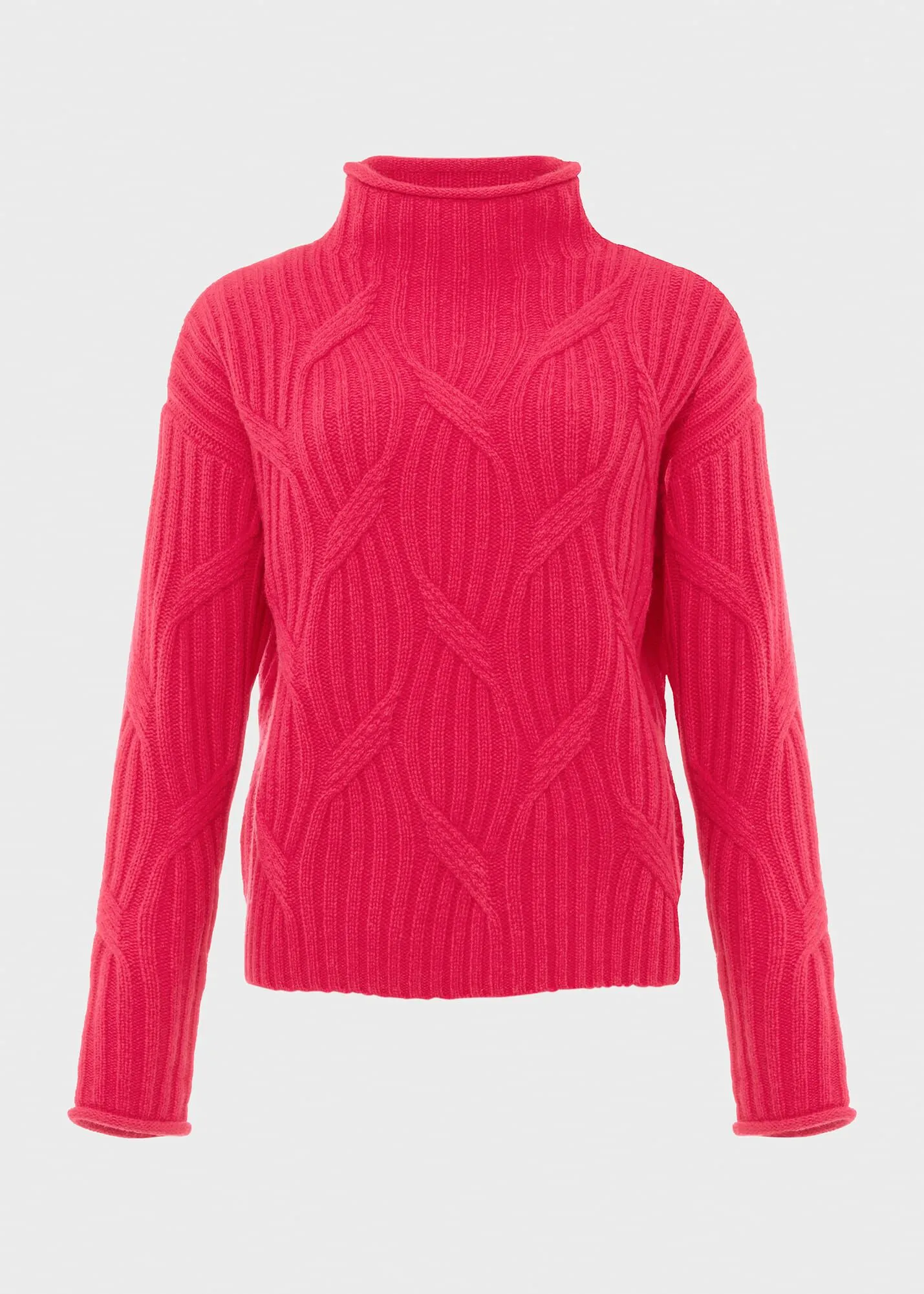 Malikah Wool Blend Cable Jumper 