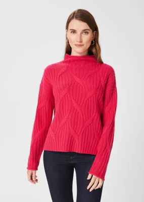 Malikah Wool Blend Cable Jumper 