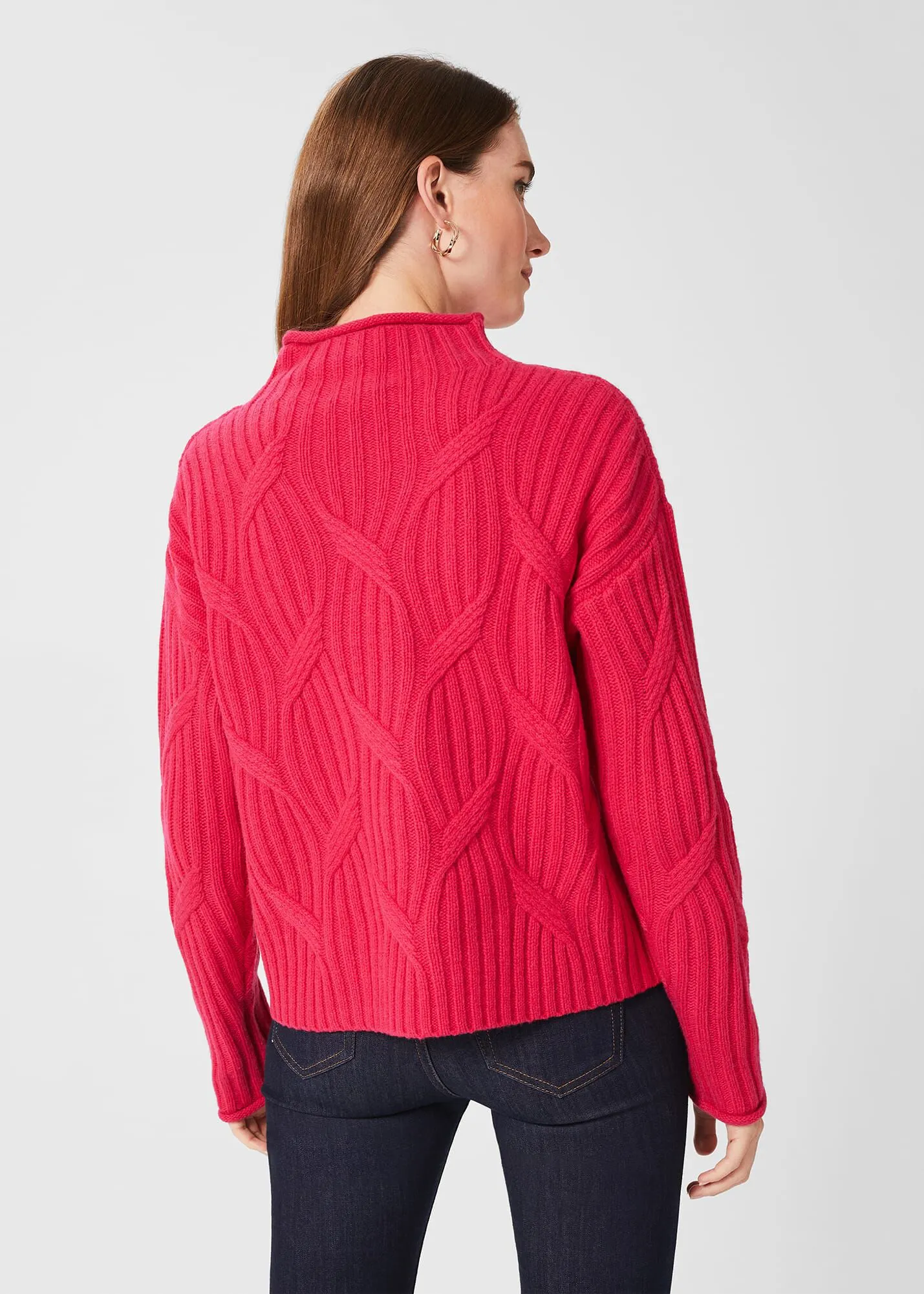 Malikah Wool Blend Cable Jumper 