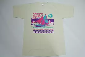 Marshall Islands 1997 Cup Vintage 90's Kibedrikdrik Kohjatdrikdrik Single Stitch T-Shirt