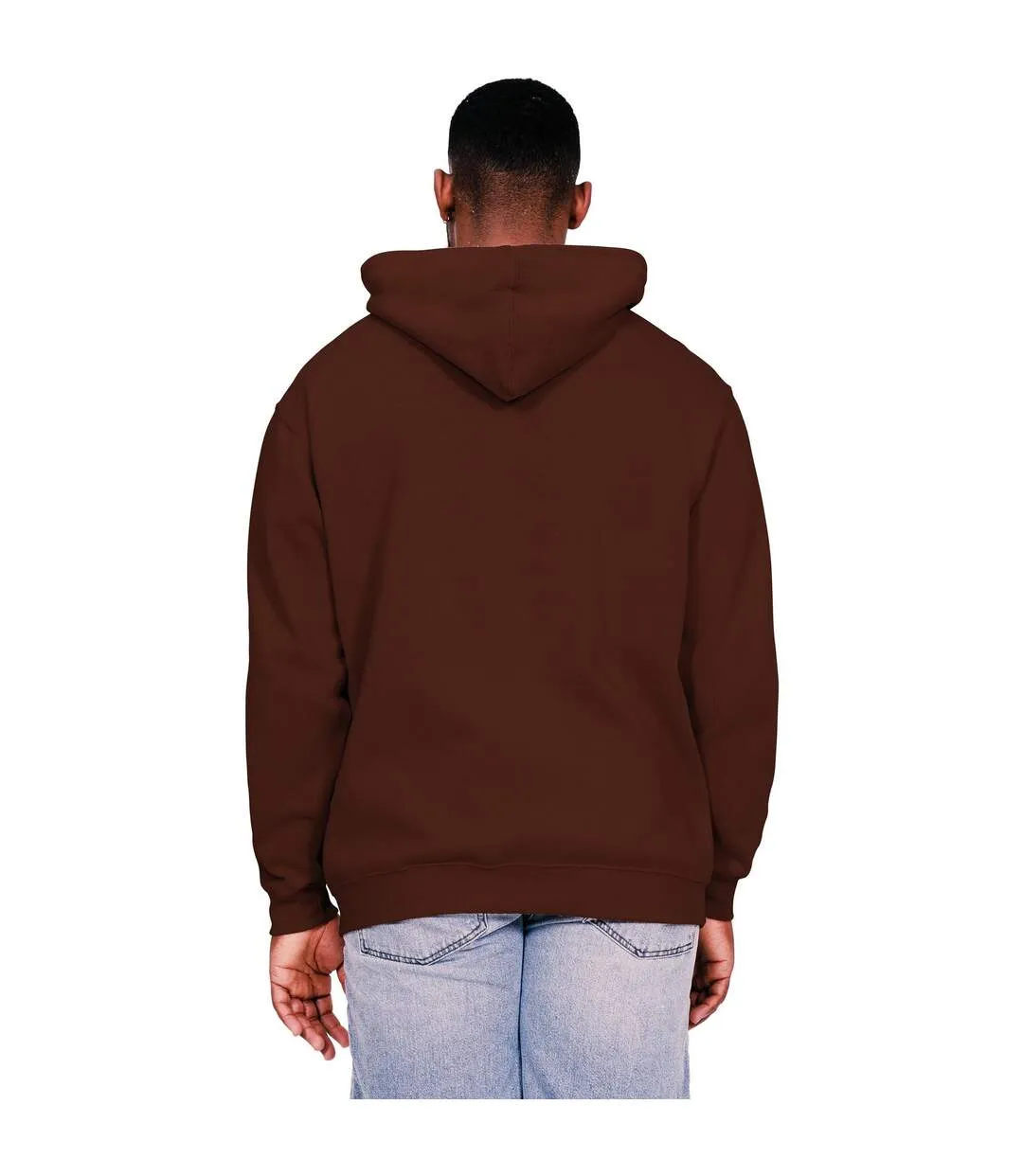 Mens core ringspun cotton oversized hoodie chocolate Casual Classics