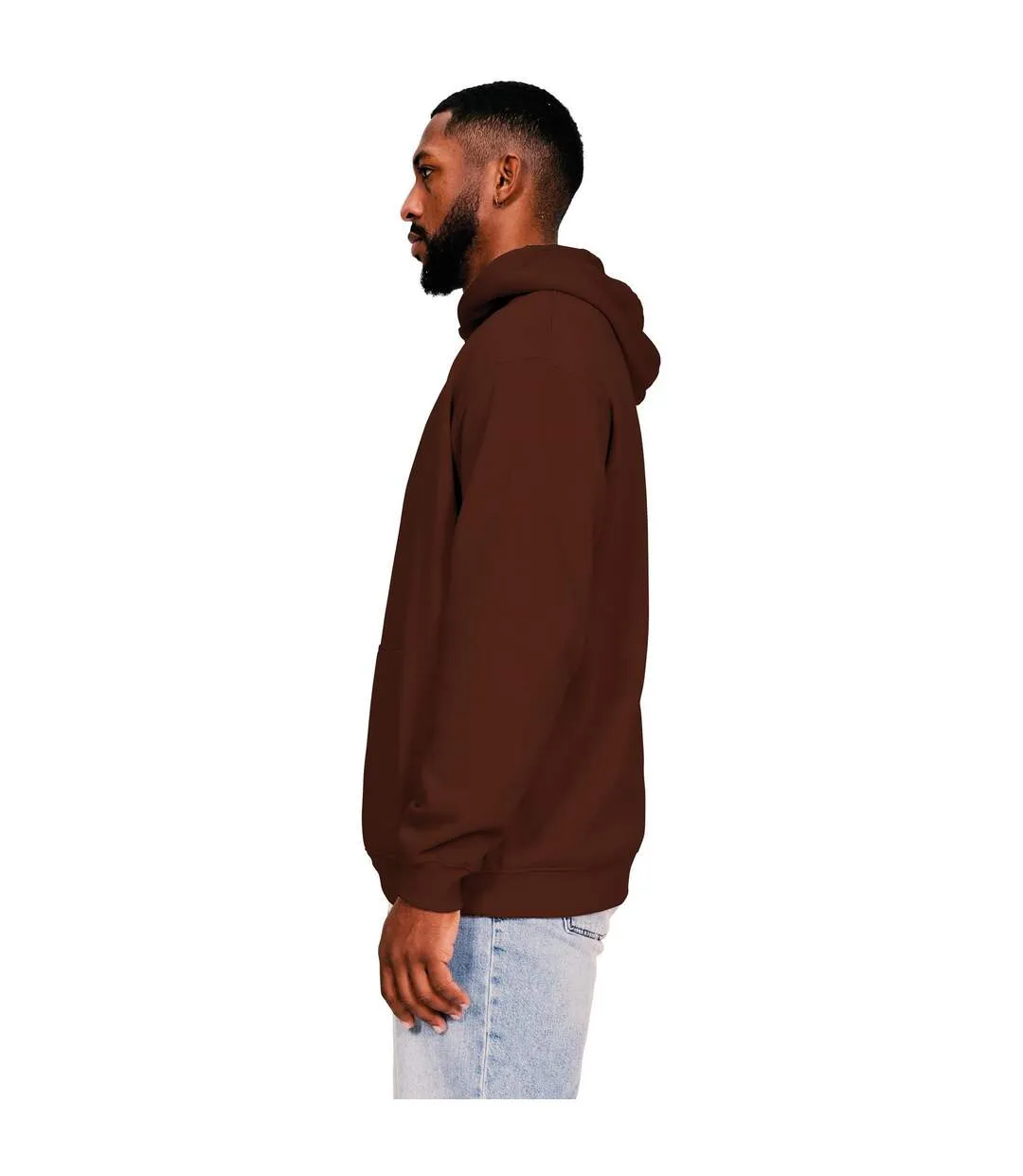 Mens core ringspun cotton oversized hoodie chocolate Casual Classics