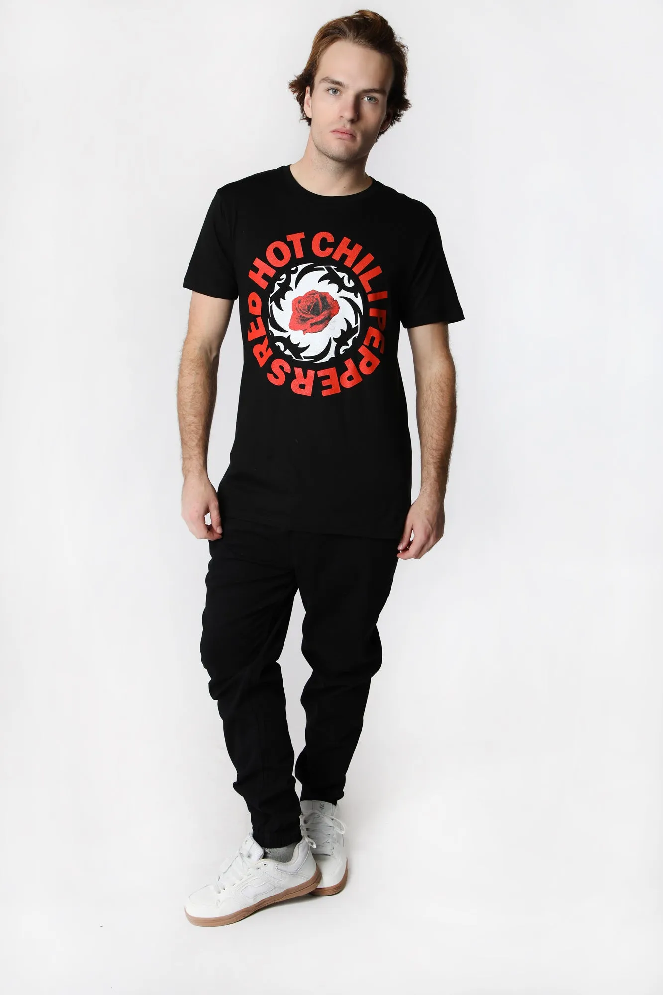 Mens Red Hot Chili Peppers Thorn Rose T-Shirt