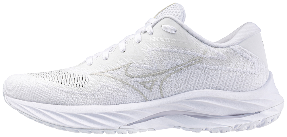 Mizuno Wave Rider 27 SSW (B Width) - White/Ultimate Grey/Nimbus Cloud (Womens)