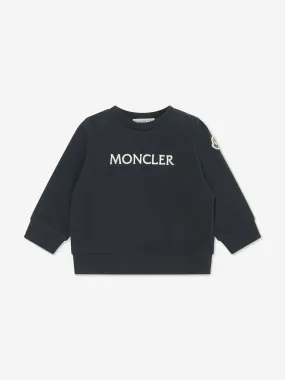 Moncler Enfant Baby Girls Logo Sweatshirt in Navy