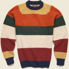 Multi Stripe 5G Crewneck Sweater - Multi-23F