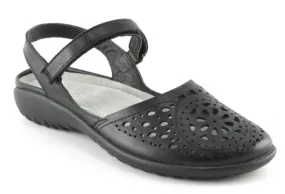 Naot Womens Arataki Closed Toe Sandal- Black Raven Leather