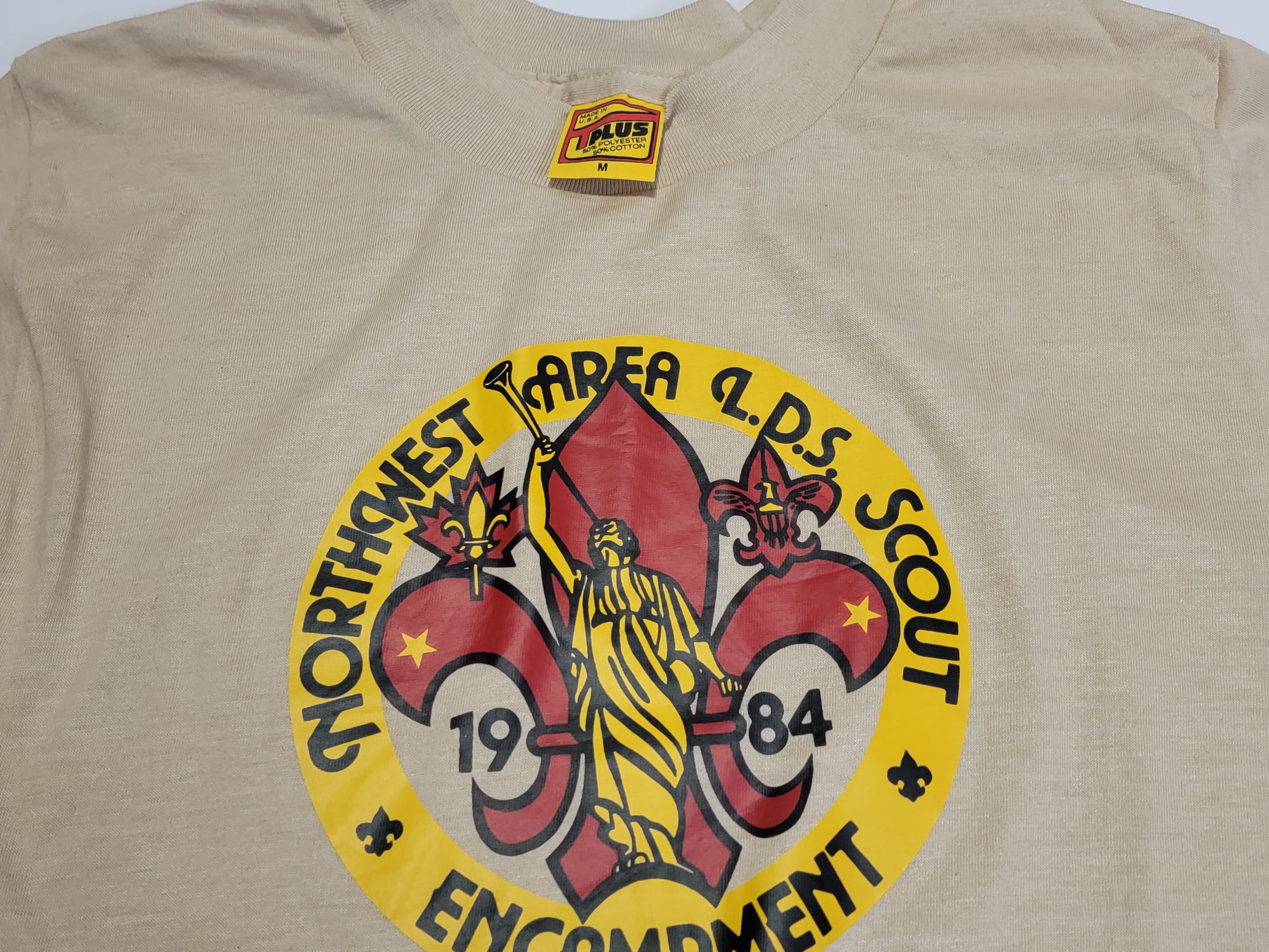 Northwest Area LDS Scout 1984 Encampment Vintage 80's TPlus Single Stitch T-Shirt