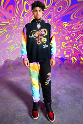 Oversized Ofcl Man Tie Dye Hoodie | boohooMAN UK