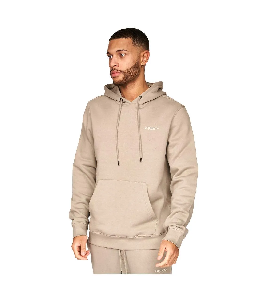 Pack of 2  Mens traymax oversized hoodie  khaki/stone Crosshatch