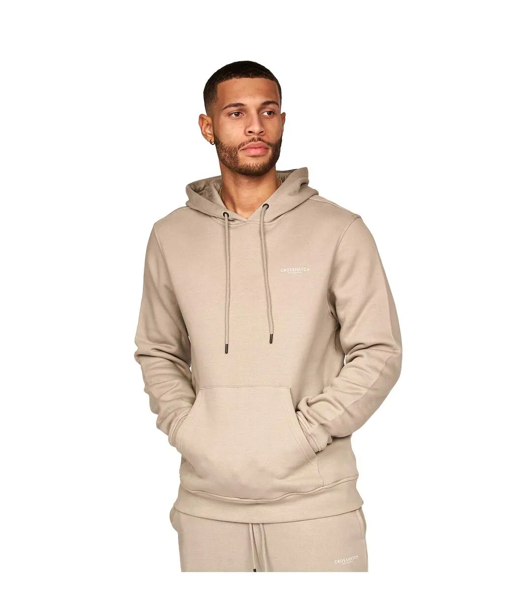 Pack of 2  Mens traymax oversized hoodie  khaki/stone Crosshatch