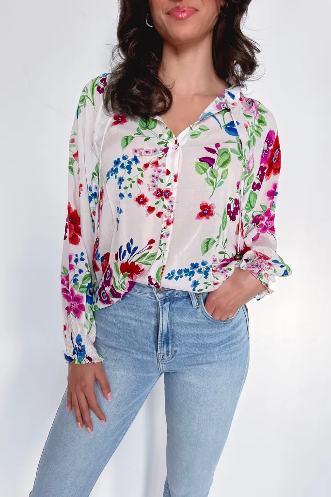 Petal Pusher Floral Blouse