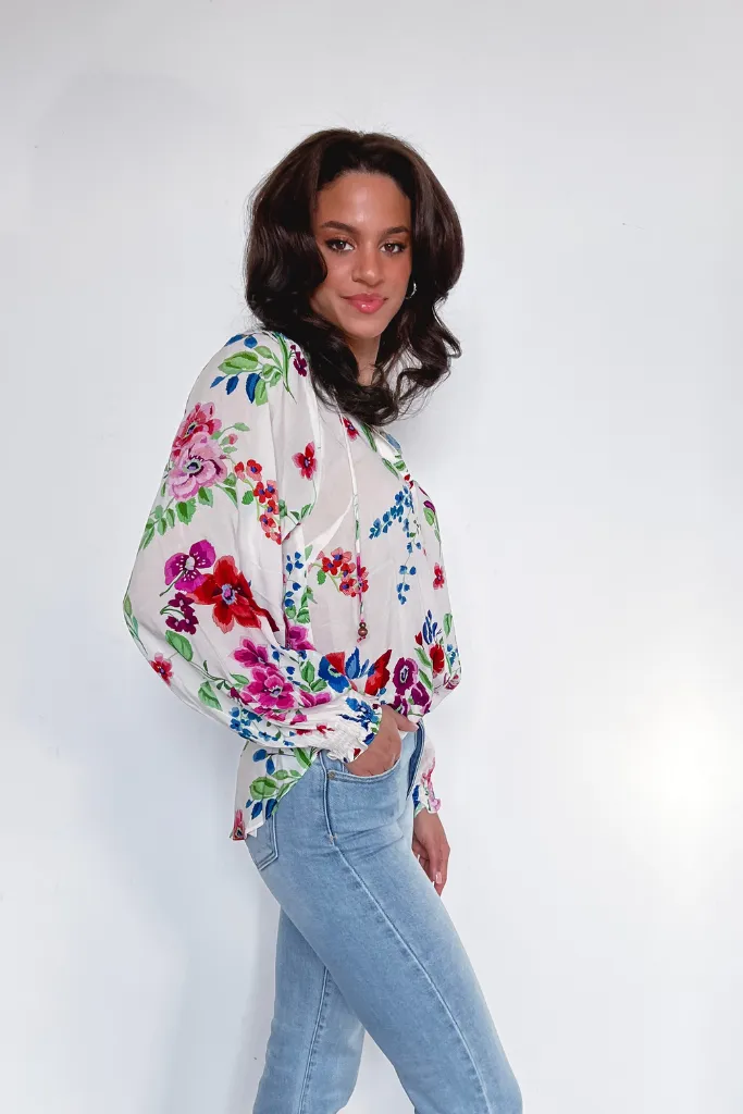 Petal Pusher Floral Blouse