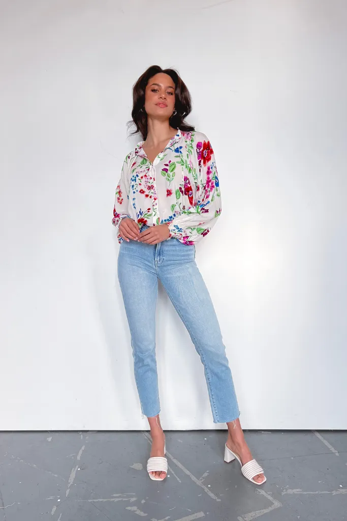 Petal Pusher Floral Blouse