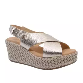 Pitillos Espadrille Wedge Sandal Gold