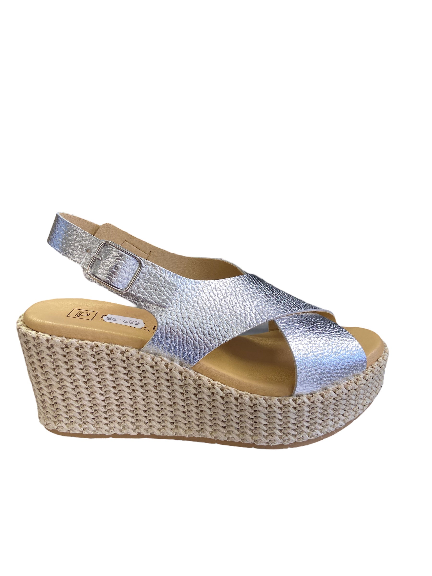 Pitillos Espadrille Wedge Sandal Silver