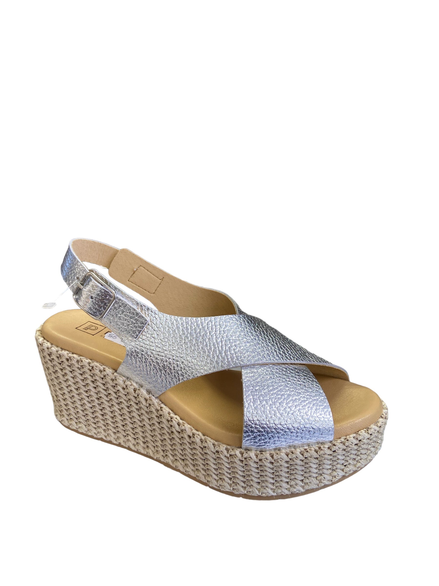 Pitillos Espadrille Wedge Sandal Silver