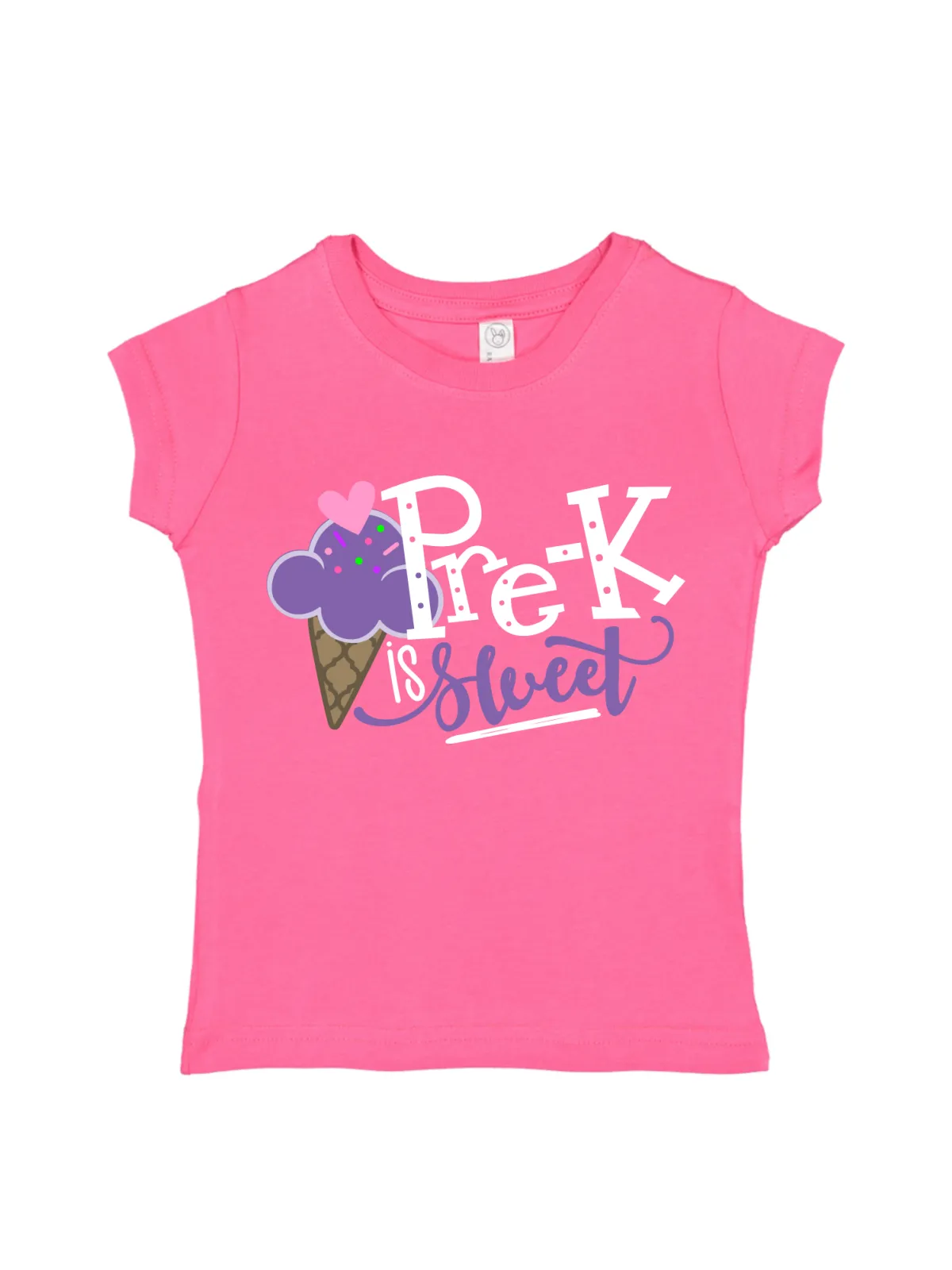 Pre-K is Sweet Girls Short Sleeve T-Shirt - Black