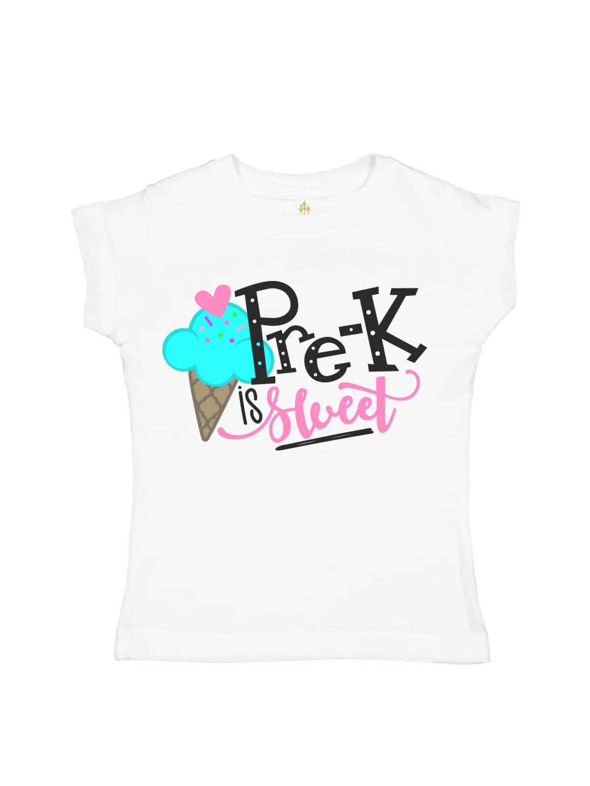 Pre-K is Sweet Girls Short Sleeve T-Shirt - Black