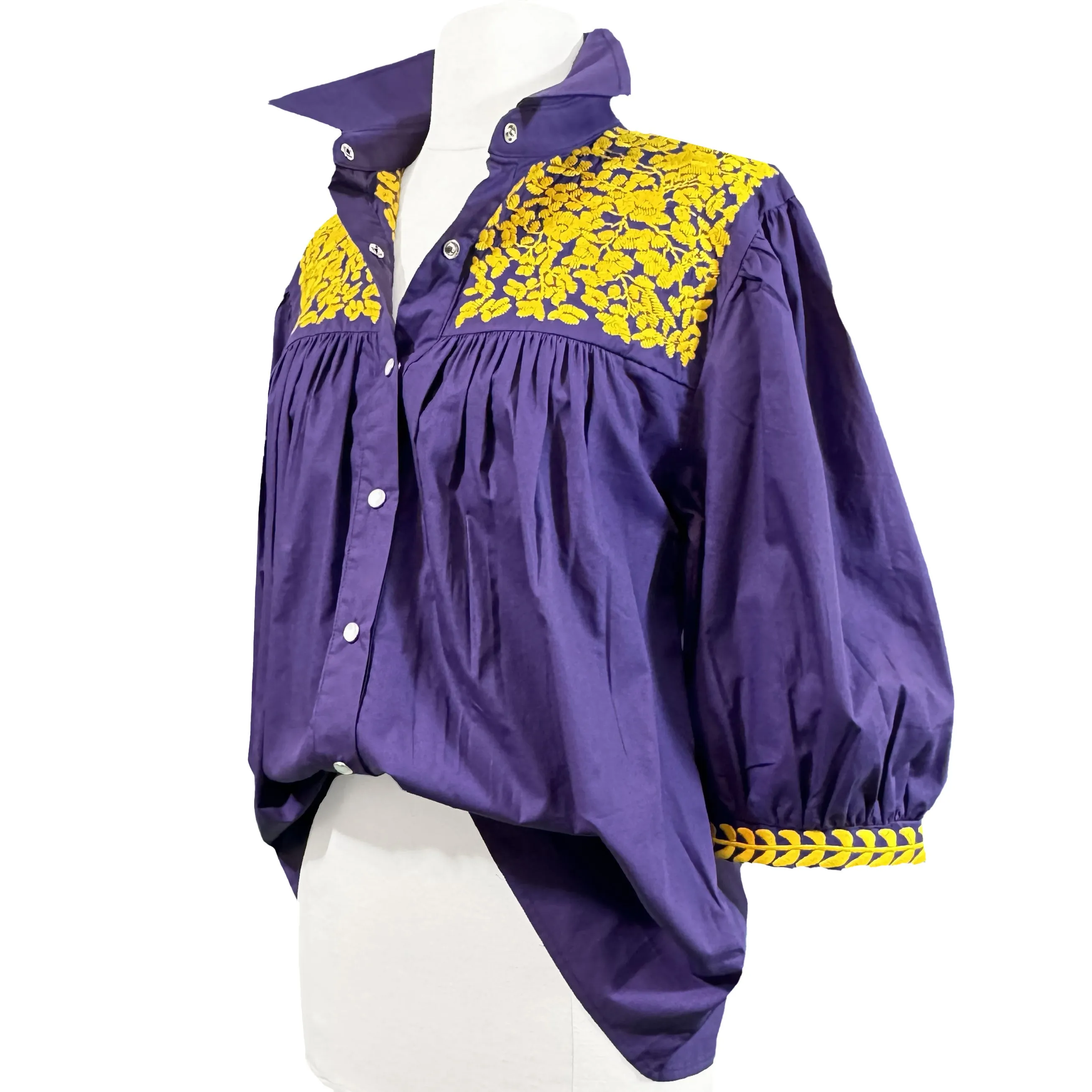 PRE-ORDER: LSU Purple + Gold Cowgirl Blouse (late August ship date)