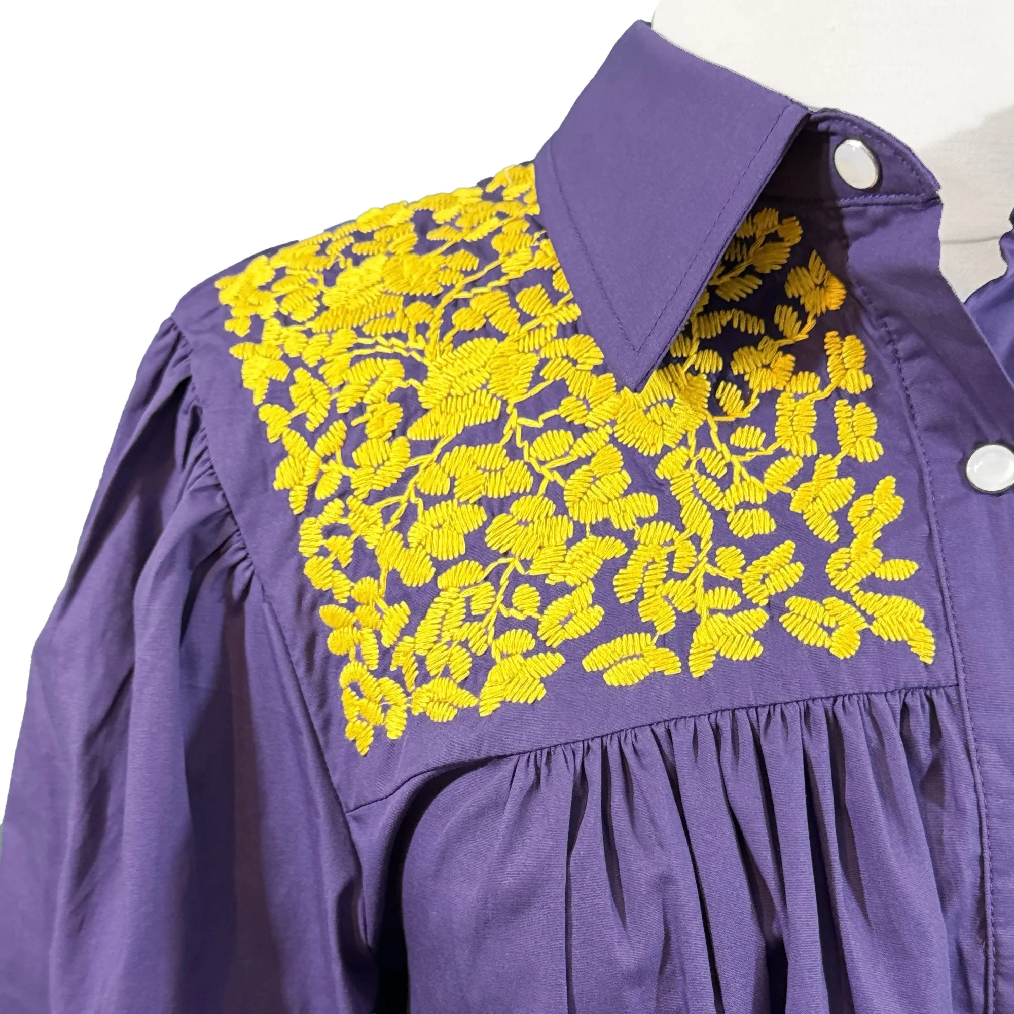 PRE-ORDER: LSU Purple + Gold Cowgirl Blouse (late August ship date)