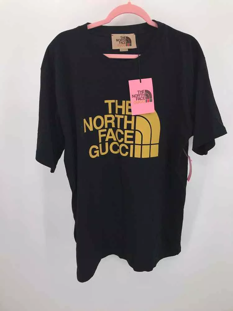 Pre-Owned Gucci x The North Face Black Logo Size Large Men's T-shirt