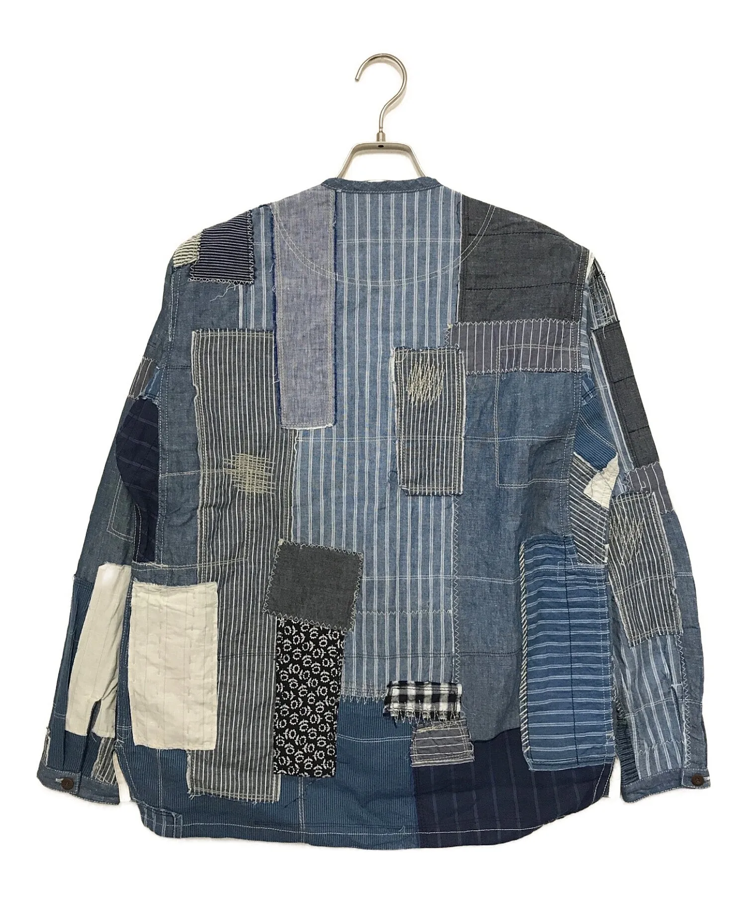 [Pre-owned] JUNYA WATANABE COMME des GARCONS MAN Patchwork collarless shirt WO-B046