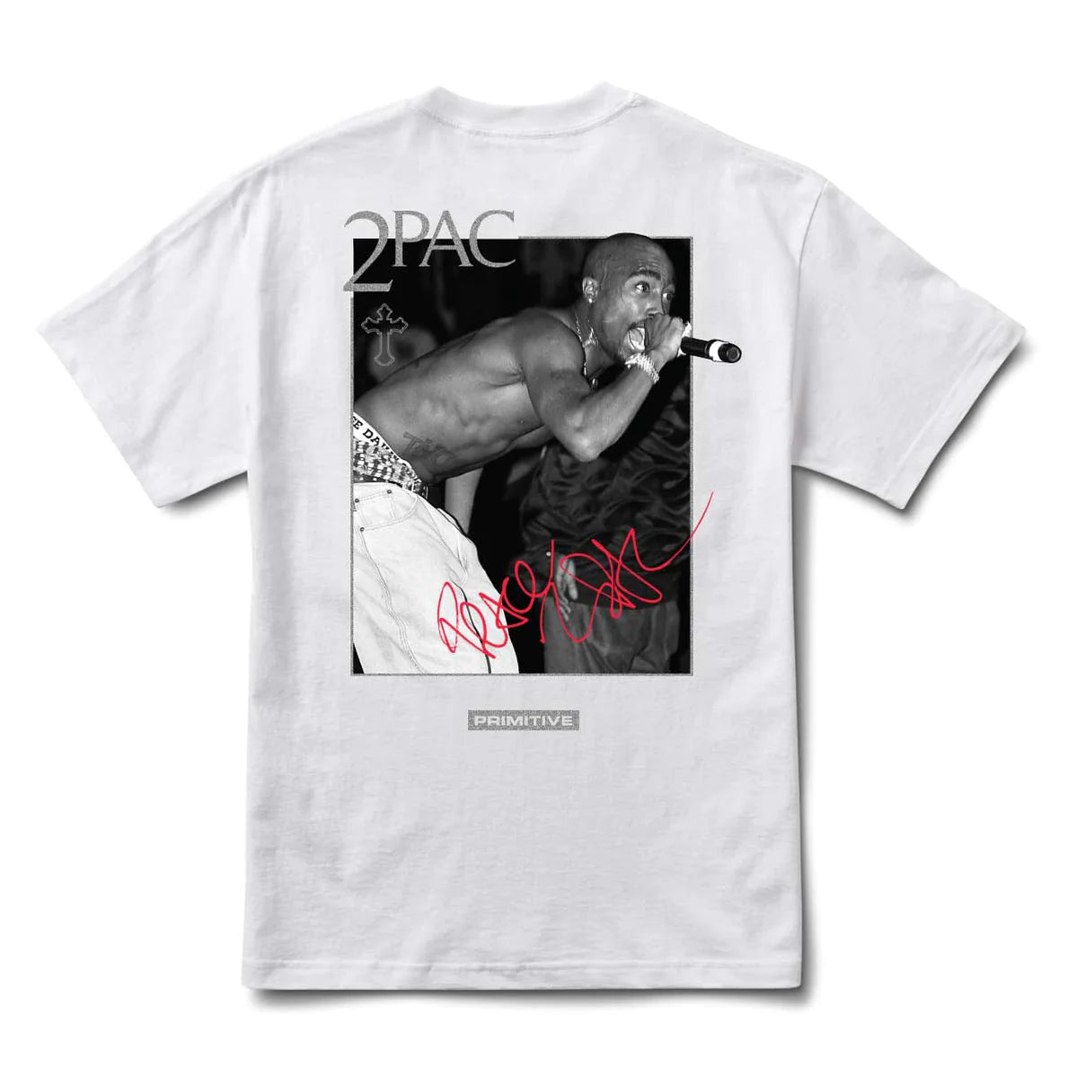 PRIMITIVE T-SHIRT 2PAC ENCORE WHITE