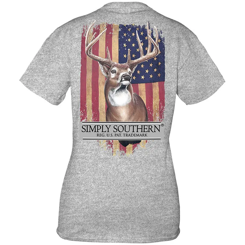 SALE Simply Southern USA Deer Flag Unisex T-Shirt