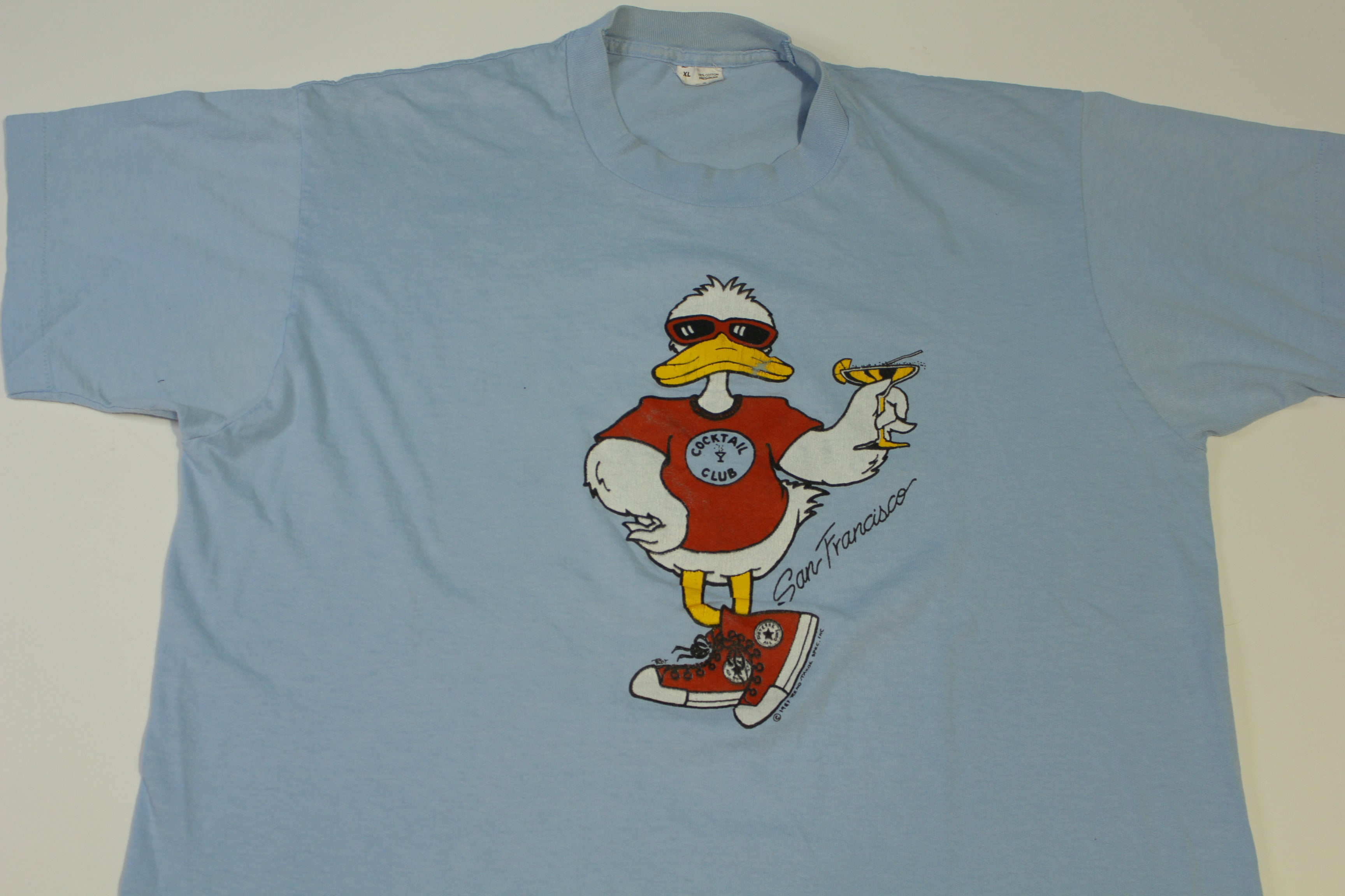 San Francisco Duck Vintage 80's Cocktail Club 1987 Single Stitch T-Shirt