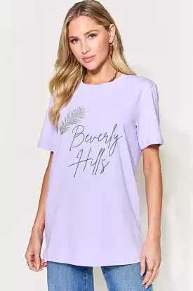 Simply Love Full Size BEVERLY HILLS Graphic Round Neck T-Shirt