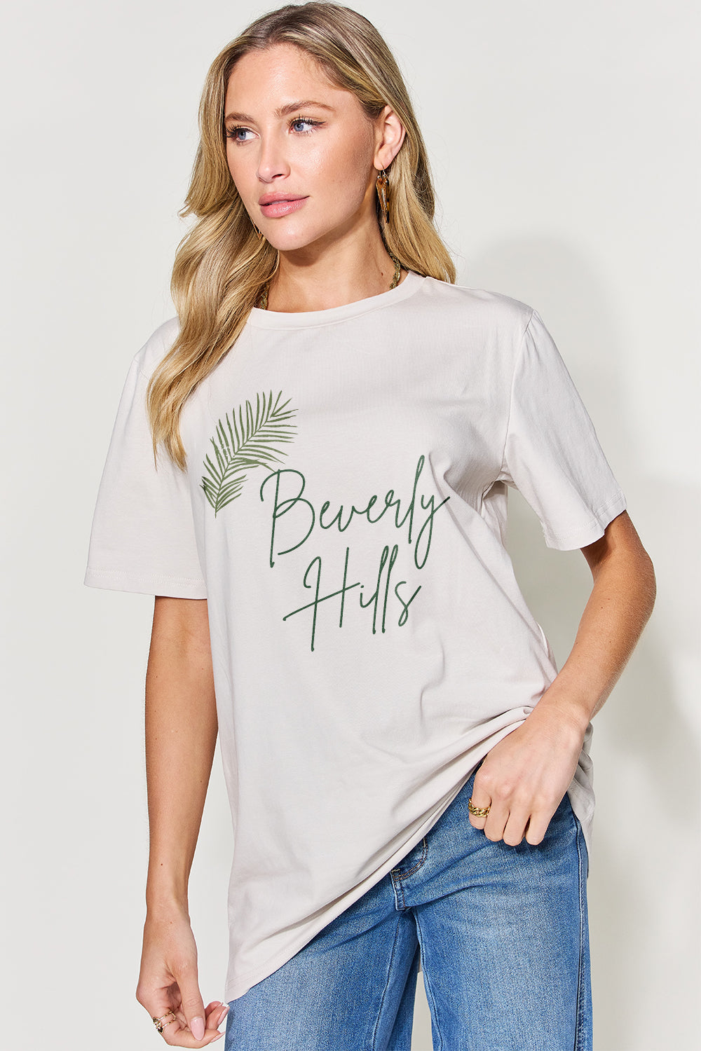 Simply Love Full Size BEVERLY HILLS Graphic Round Neck T-Shirt