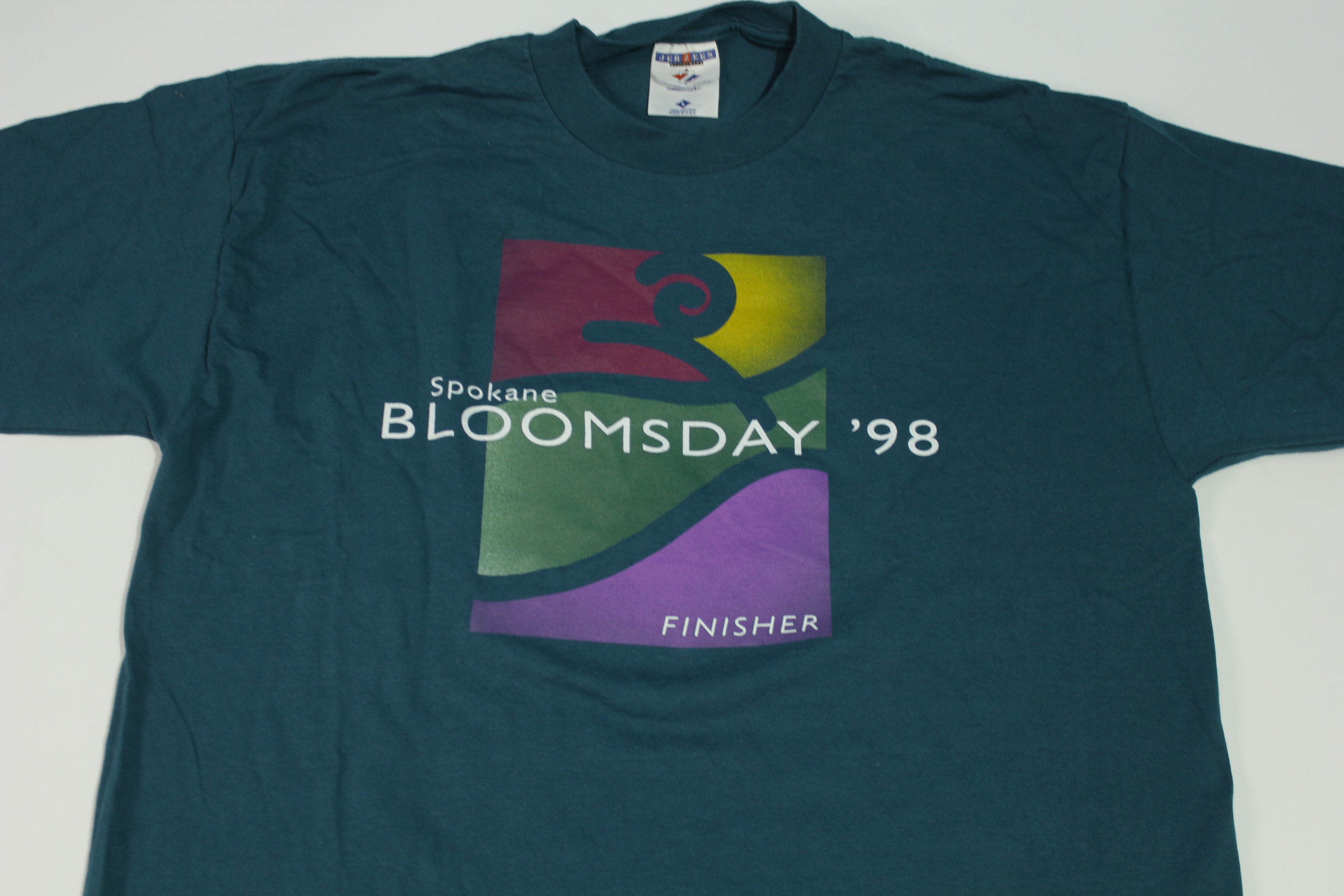 Spokane Bloomsday 1998 Finisher Made in USA 90's Run Marathon T-Shirt