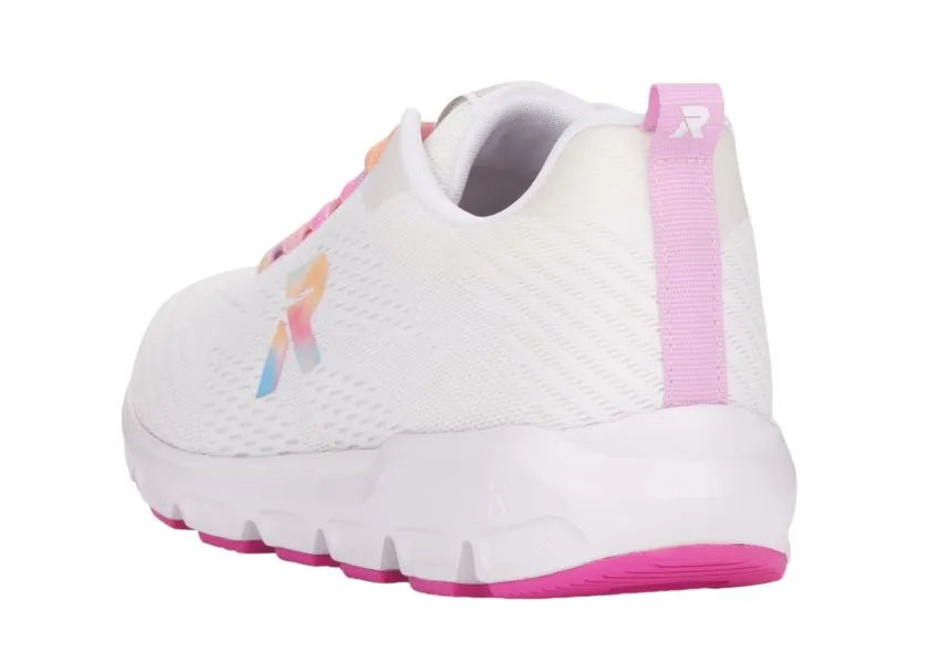 Sportec10 White Rainbow Lace-Up Sneaker