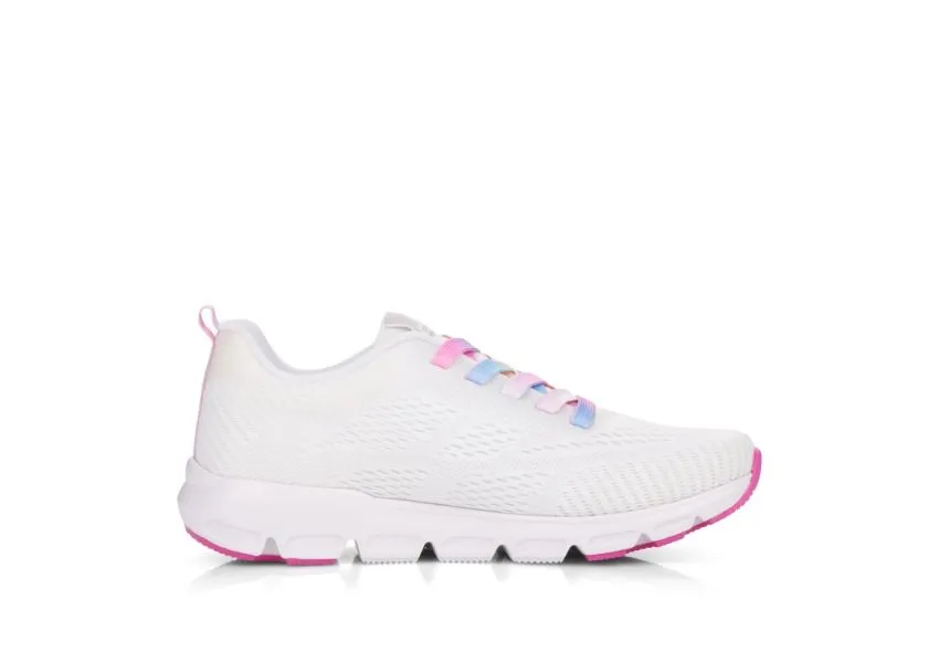 Sportec10 White Rainbow Lace-Up Sneaker