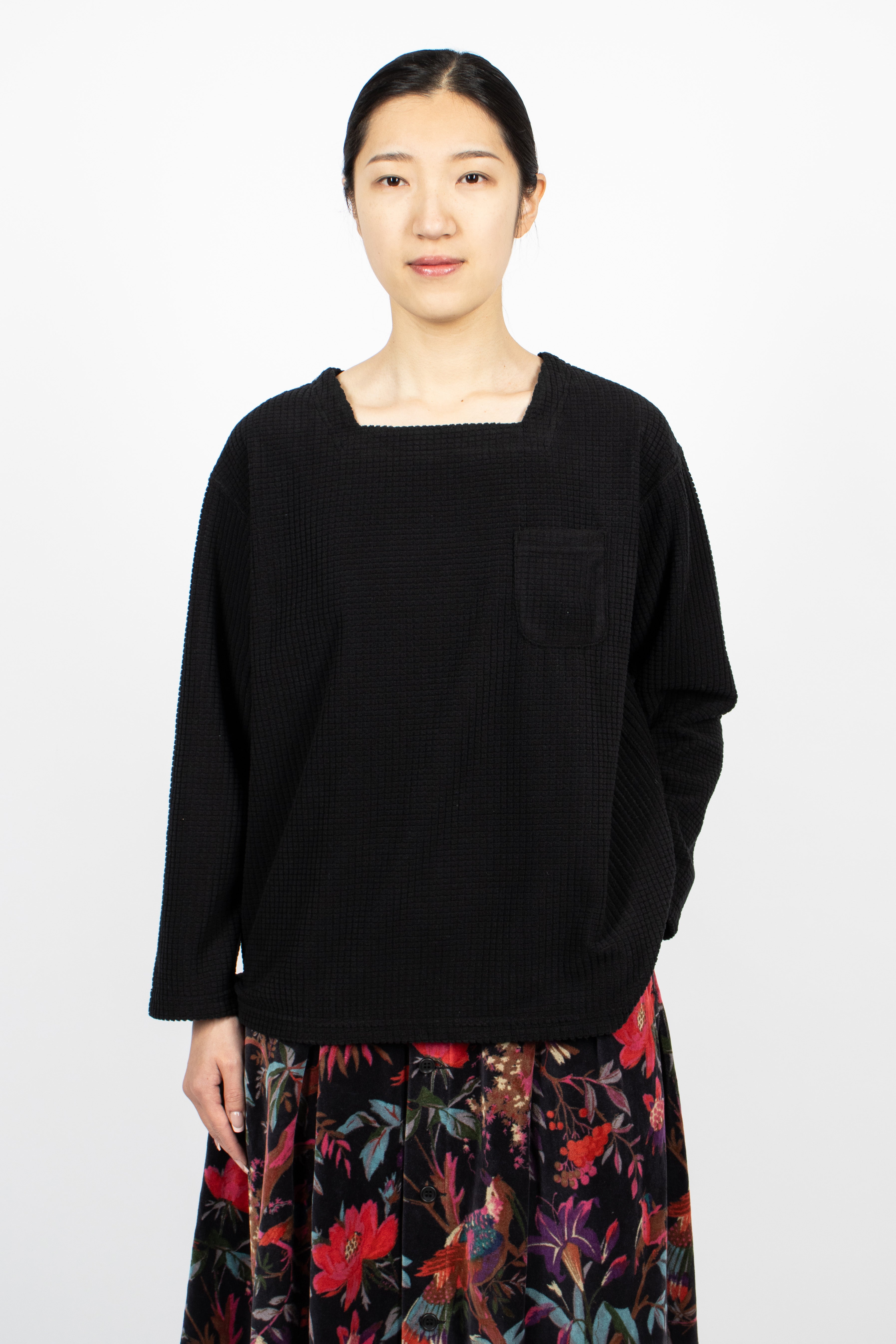 Square Neck Shirt Black