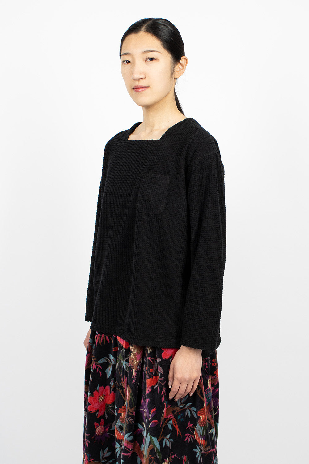 Square Neck Shirt Black