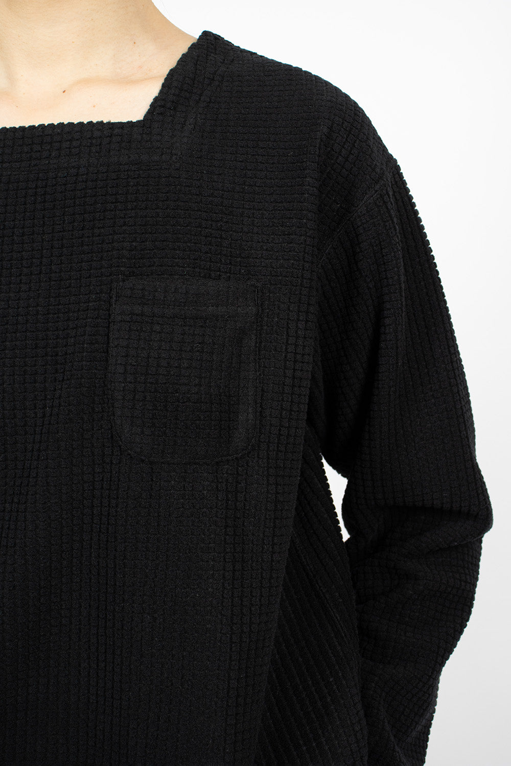 Square Neck Shirt Black