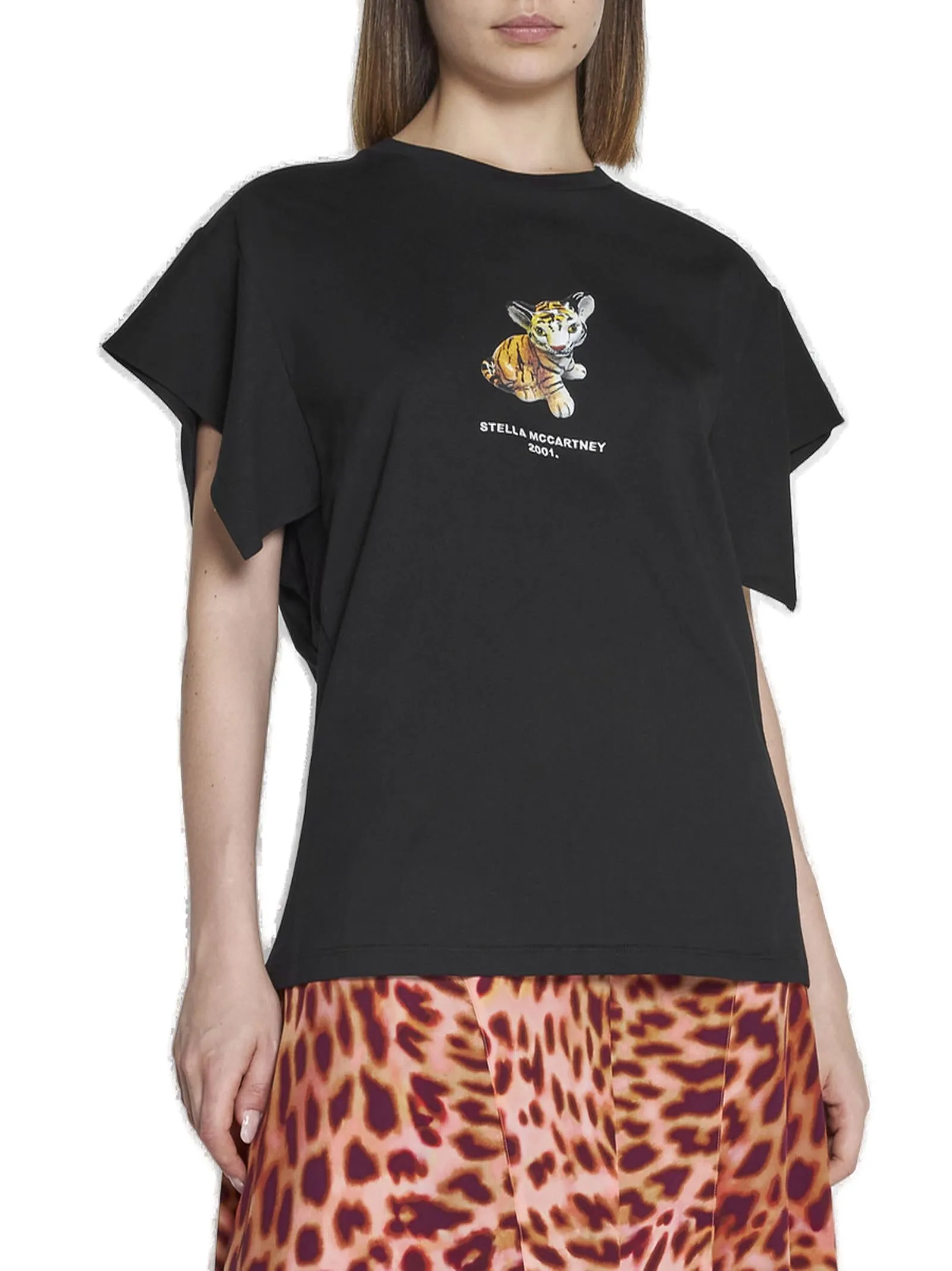 Stella McCartney Tiger Print Crewneck T-Shirt