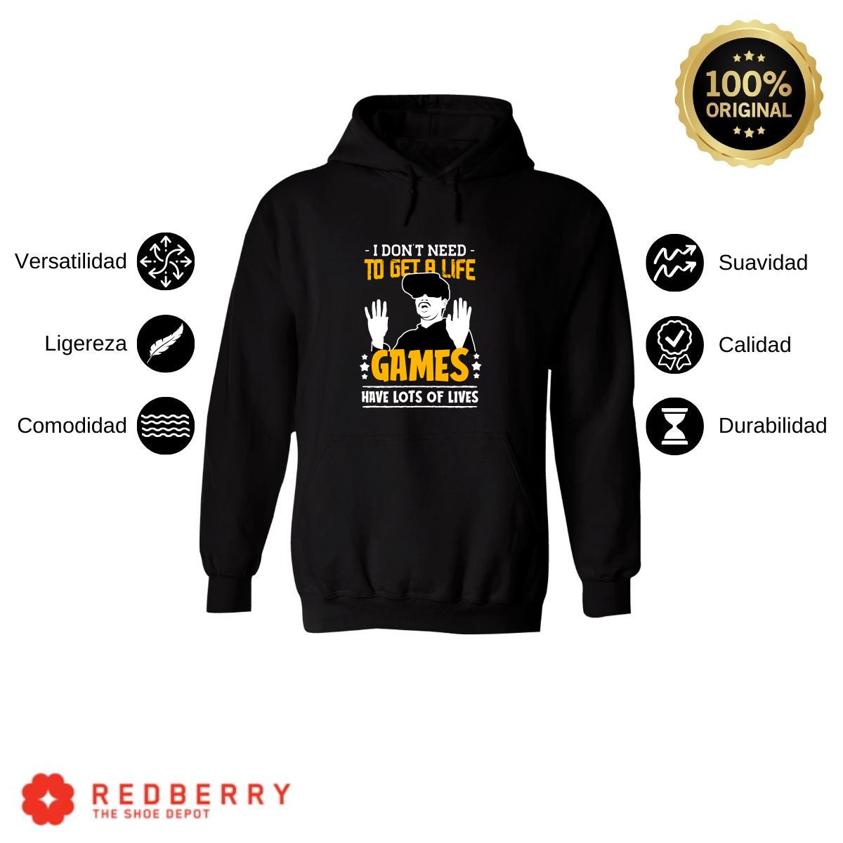 Sudadera Hombre  Hoodie Gamer Videojuegos Frases 098