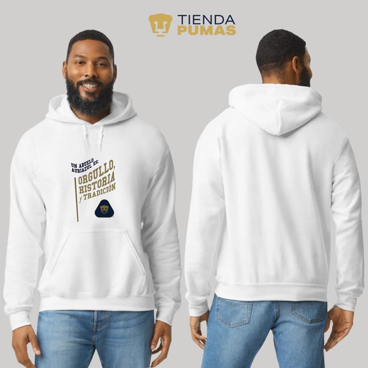 Sudadera Hombre Hoodie  Pumas UNAM Abuelo Auriazul