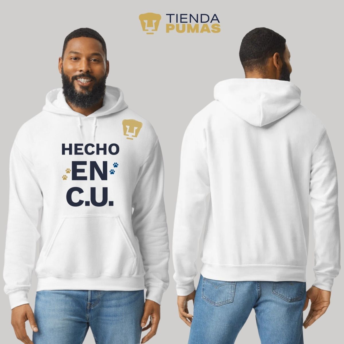 Sudadera Hombre Hoodie Pumas UNAM Hecho en C.U.