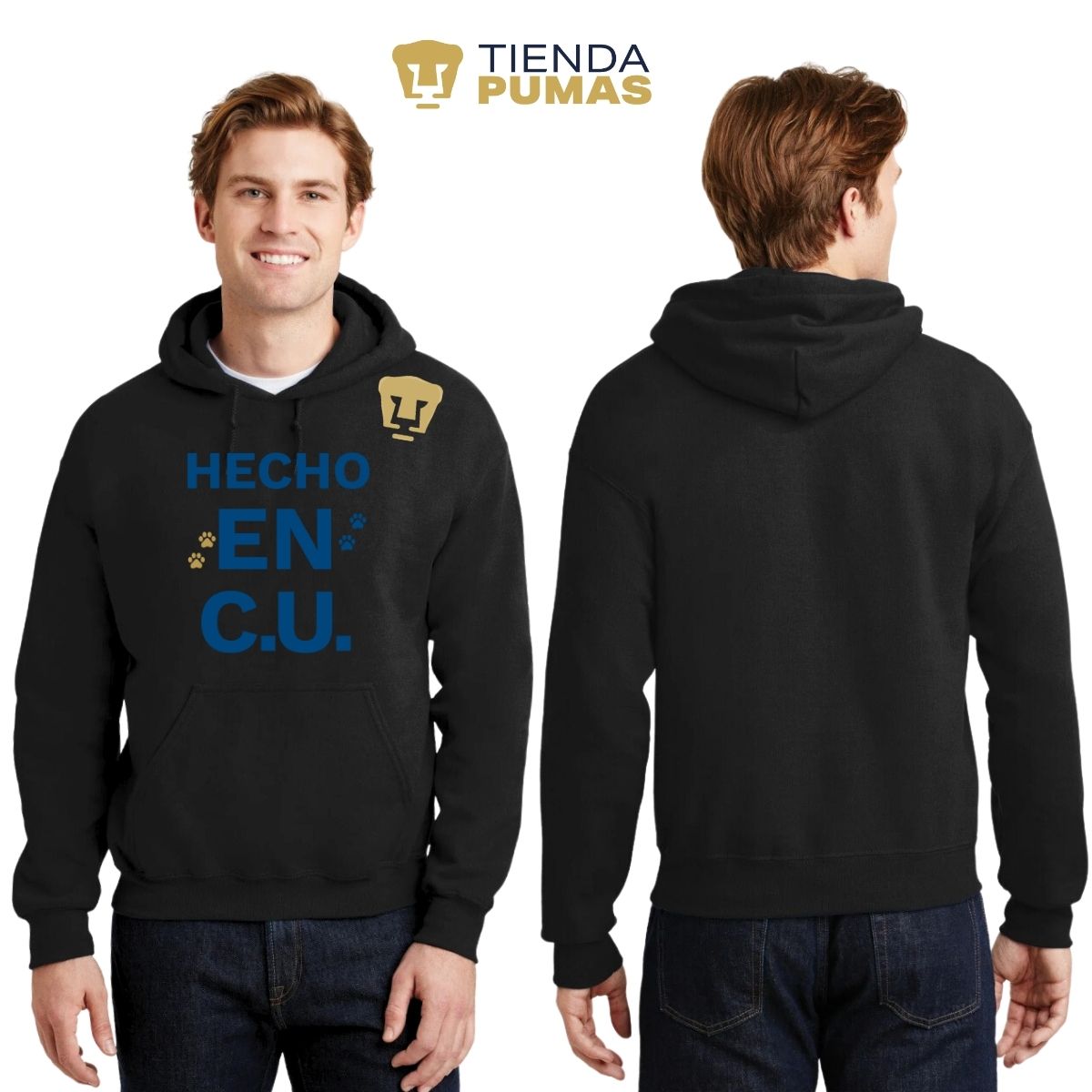 Sudadera Hombre Hoodie Pumas UNAM Hecho en C.U.