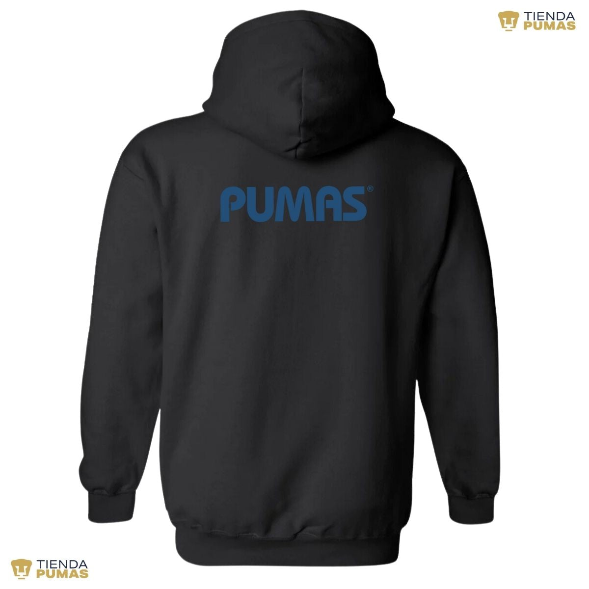 Sudadera Hombre Hoodie Pumas UNAM Logo Azul Vinil