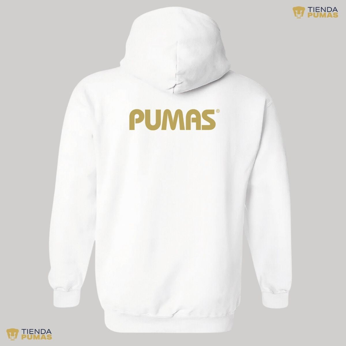 Sudadera Hombre Hoodie Pumas UNAM Logo Dorado Vinil