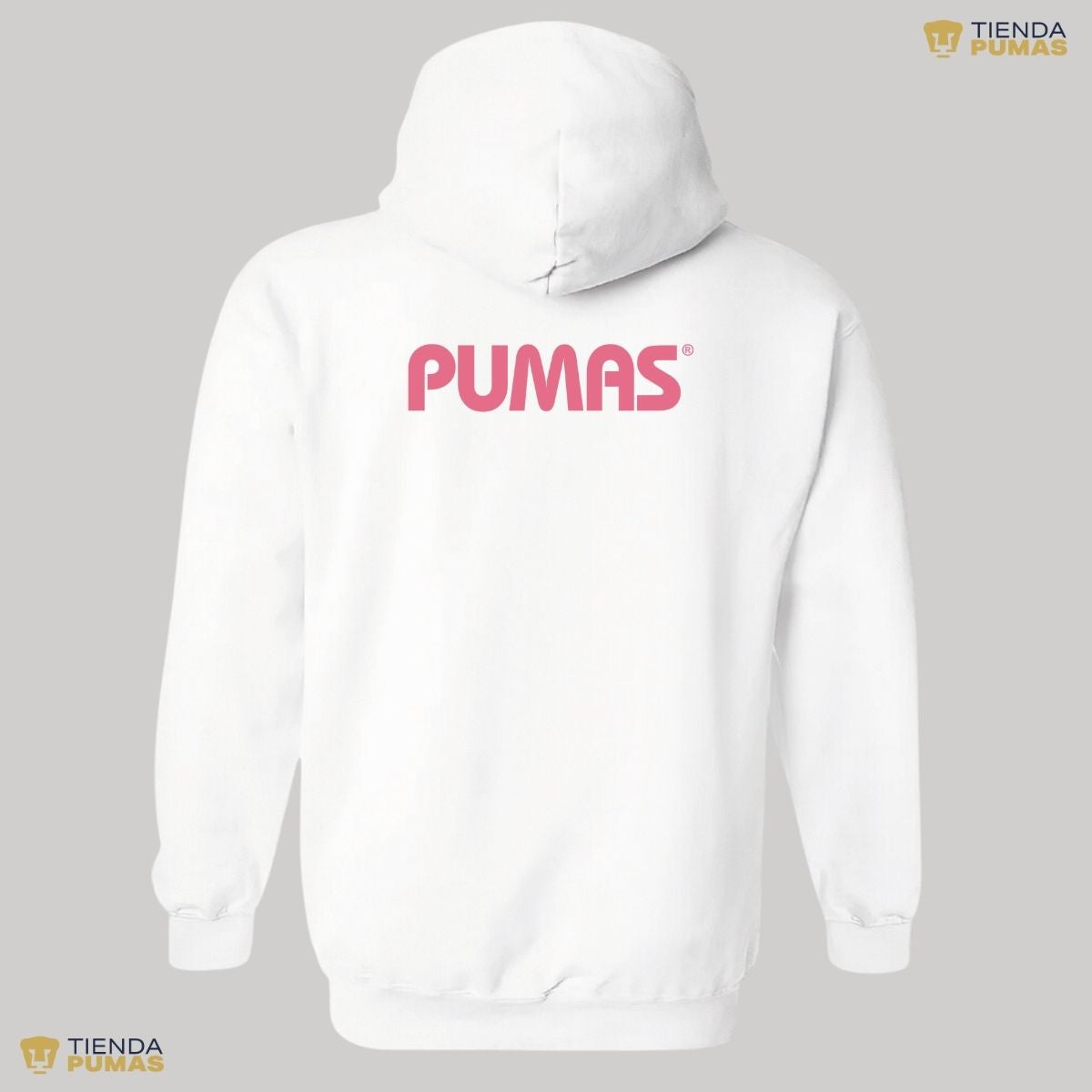 Sudadera Hombre Hoodie Pumas UNAM Logo Rosa Vinil