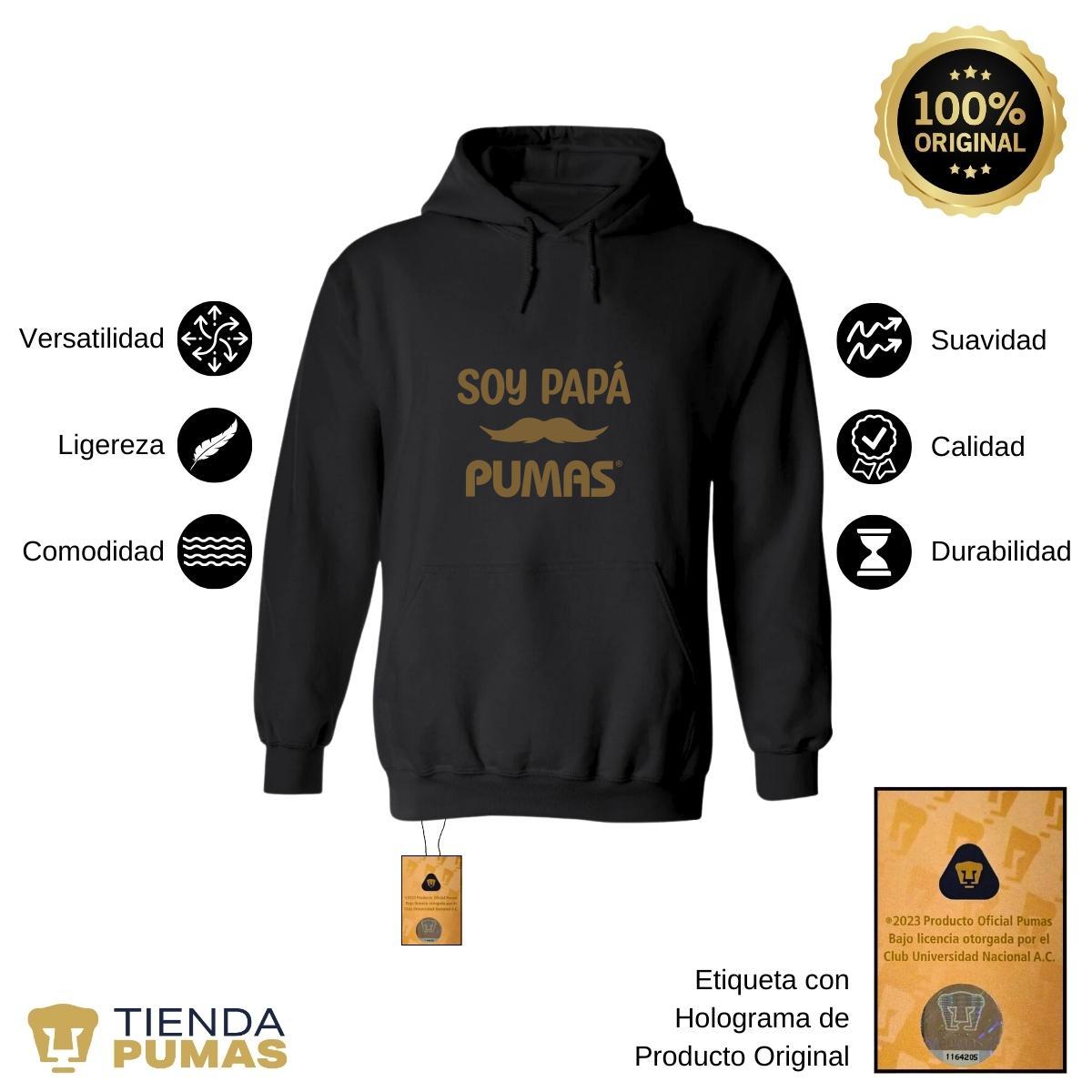 Sudadera Hombre Hoodie Pumas UNAM Soy Papá