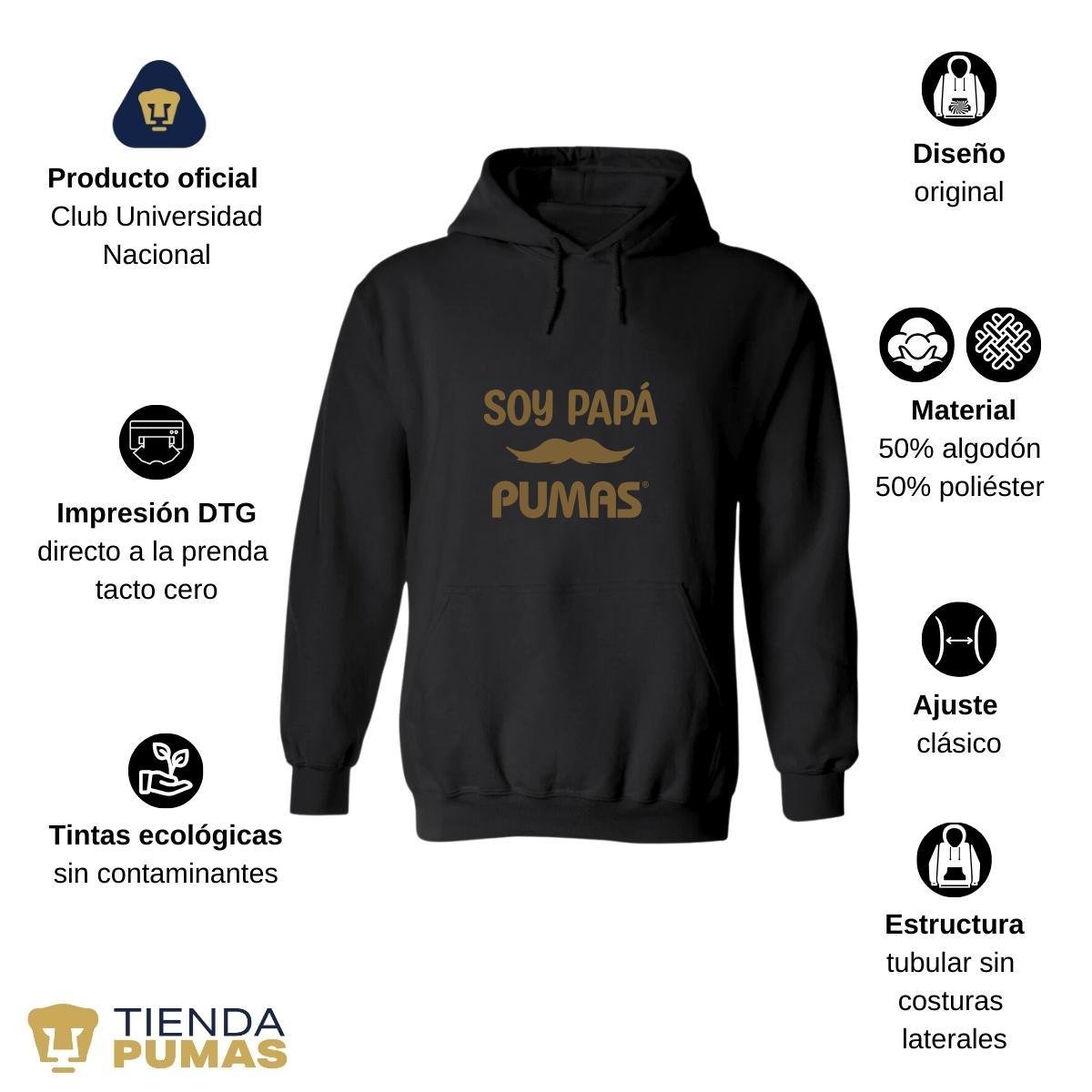 Sudadera Hombre Hoodie Pumas UNAM Soy Papá