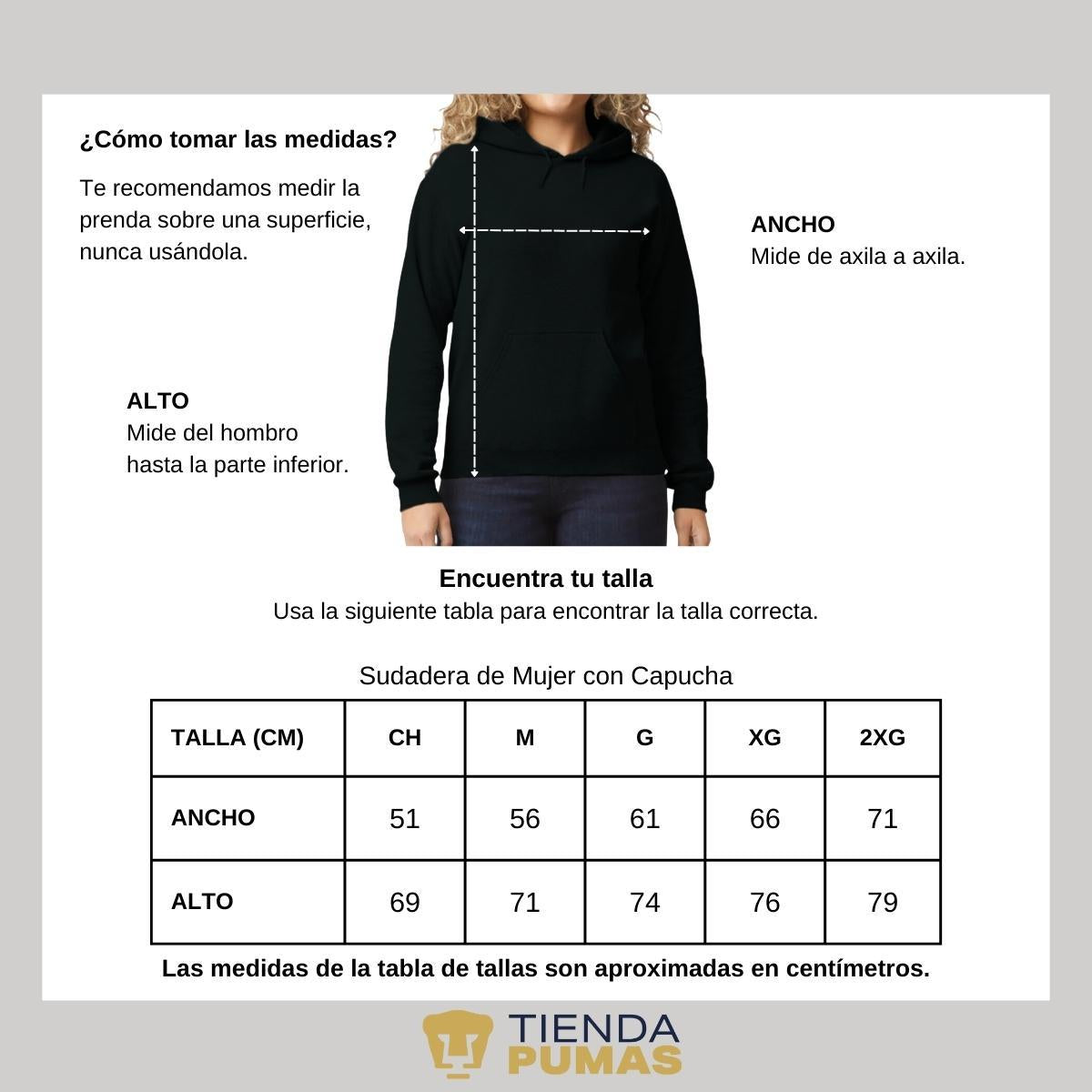 Sudadera Mujer Hoodie  Pumas UNAM Abuela Auriazul