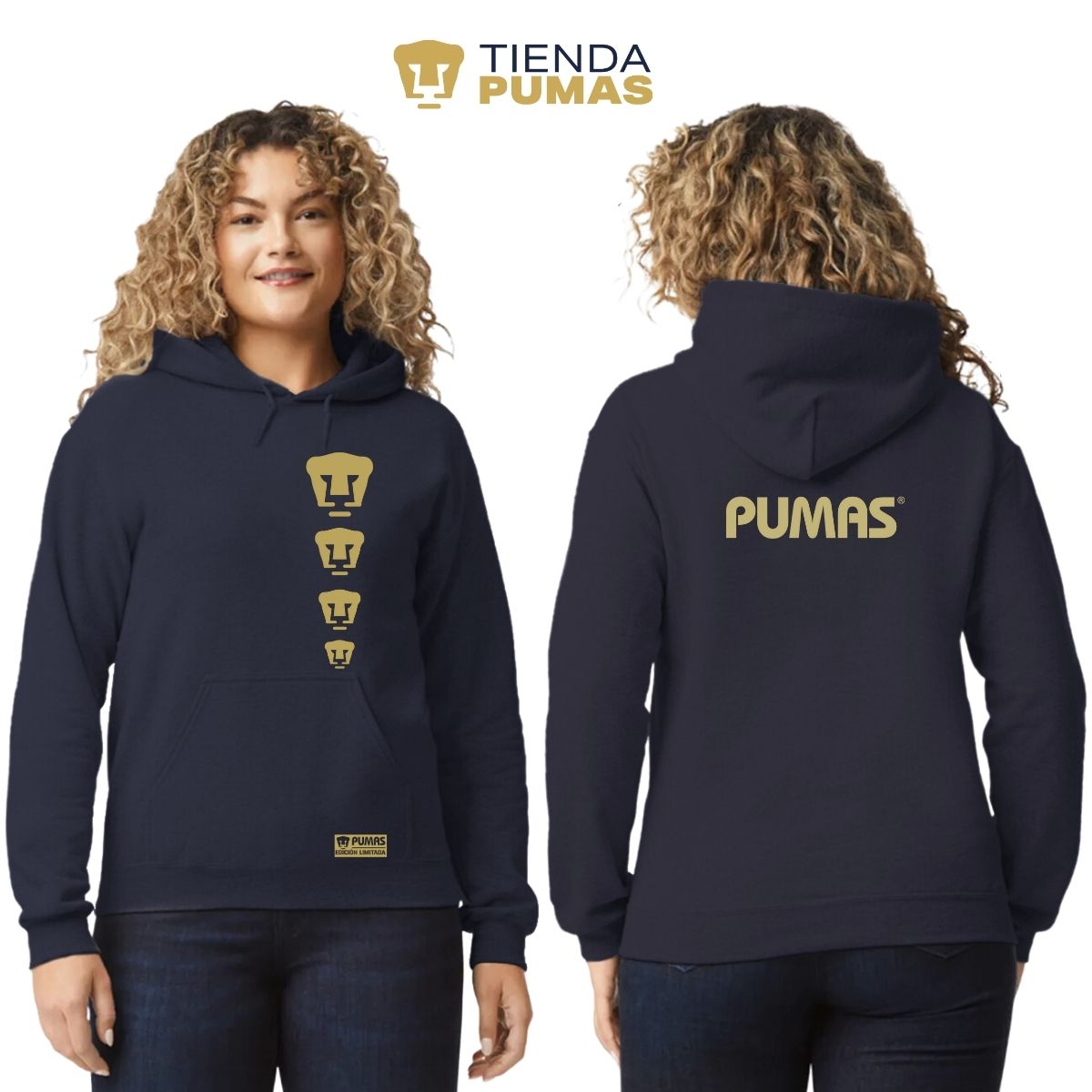 Sudadera Mujer Hoodie Pumas UNAM Edición Limitada 3 Vinil